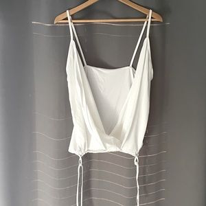 Over A Fitted Tank Top Drape Top
